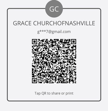 Zelle QR code for Grace Church of Nashville